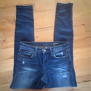 Blank NYC Dark Blue Distressed Skinny Jeans